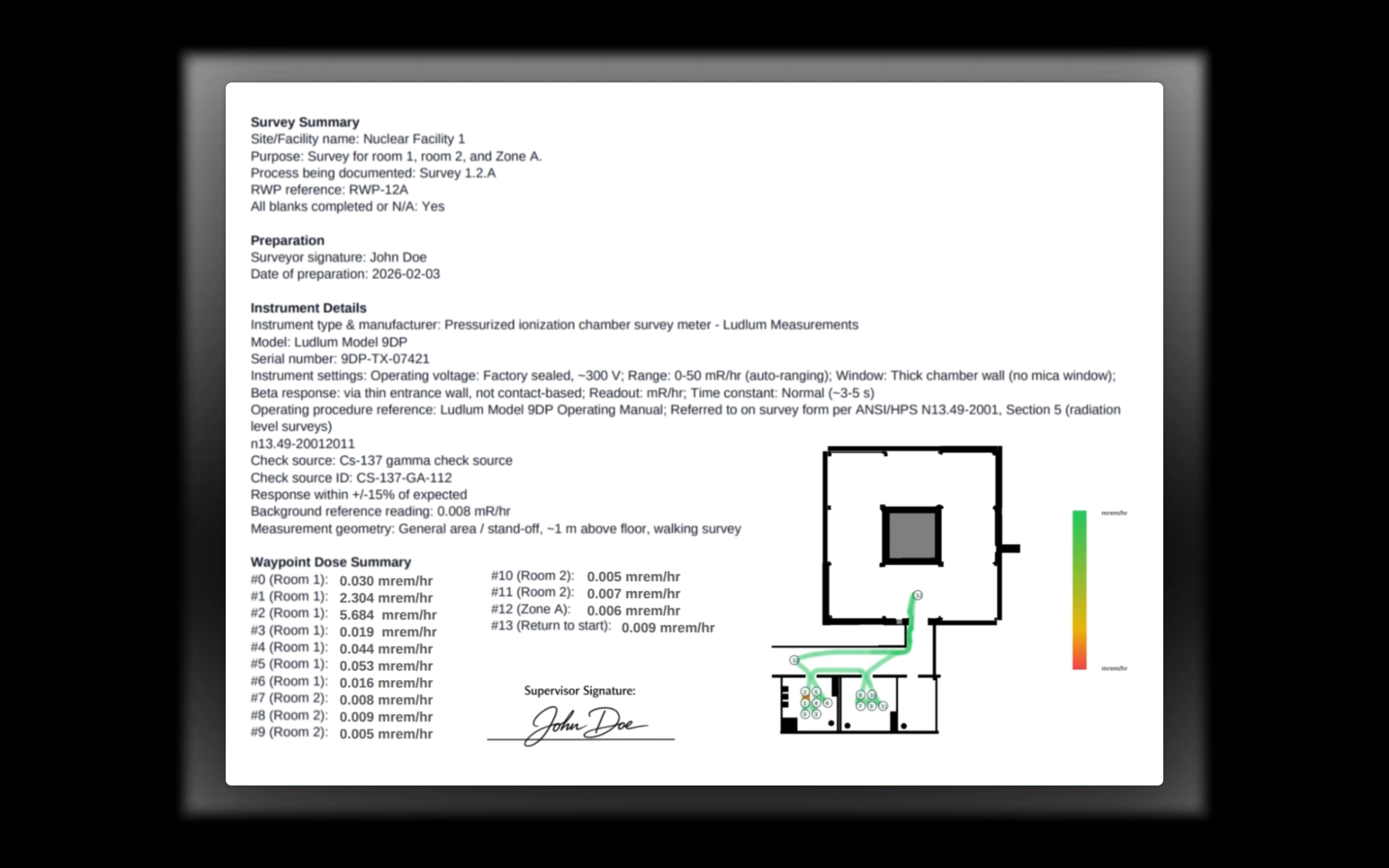 Auto-generated inspection report